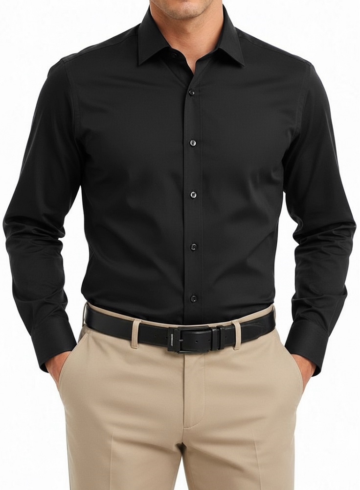 Camisa social Hydrant 26S6006359 Black - Proteção Hidrofóbica