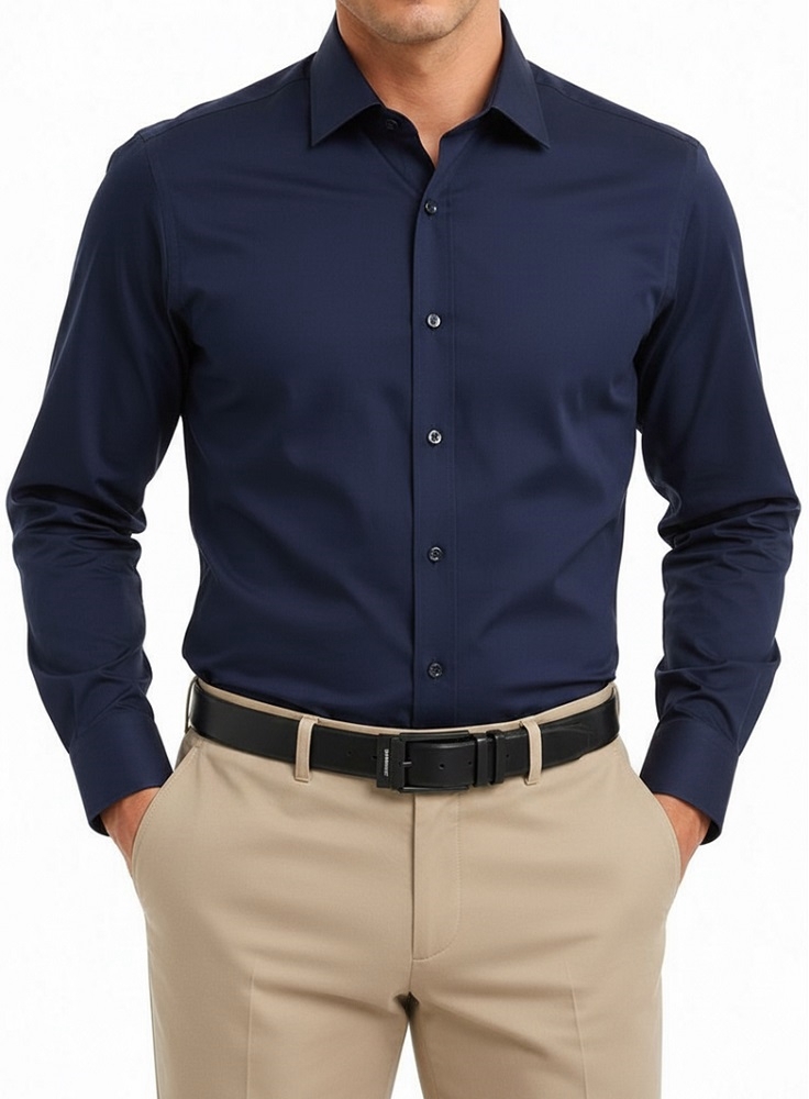 Camisa social Hydrant 26S6006359 Navy Blue - Proteção Hidrofóbica